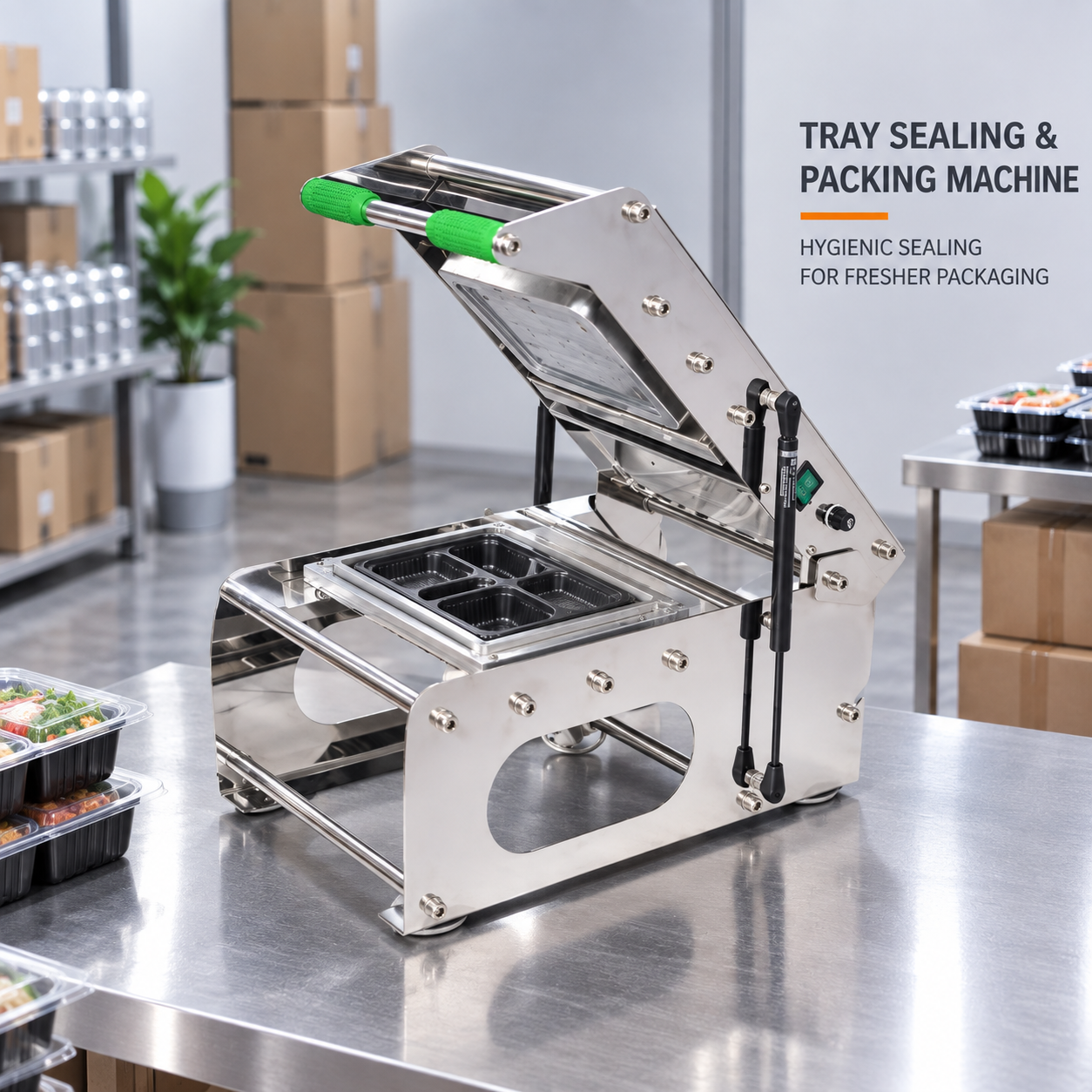 Tray Sealing and Packing Machine